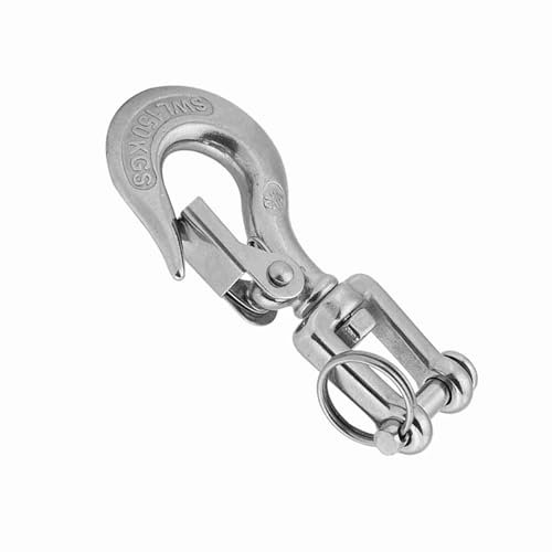 Manilha Giratória de Aço Inoxidável 304, Corrente de Elevação, Gancho de Pressão, Alta Capacidade de