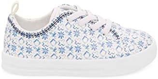OshKosh B'Gosh Girls Lola Sneaker, White/Blue, 6 Toddler | Image 2