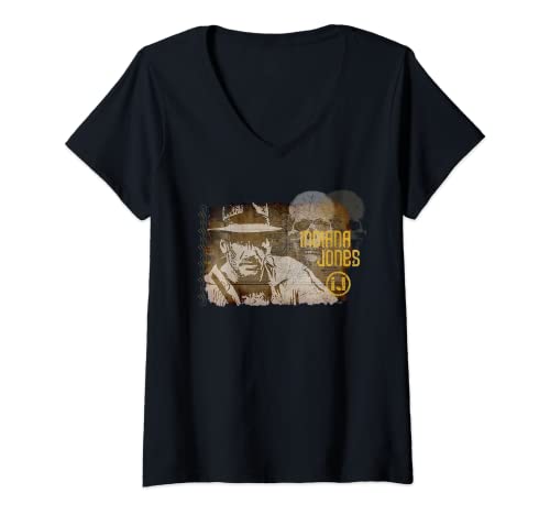 T-shirt Indiana Jones col V fini les hauts sans personnalité optez pour le style Lucasfilm