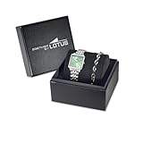 LOTUS Reloj Mujer Analógico de Acero Inoxidable 316l Plateado - Pulsera de Acero de Regalo - Movimiento de Cuarzo - Cristal Mineral de Alta Resistencia - Resistente al Agua 5 ATM 19010/4-2GETHER