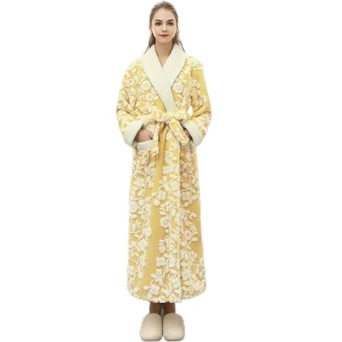 Robe de nuit couple en flanelle épaisse QXDZSW pour un hiver chaud