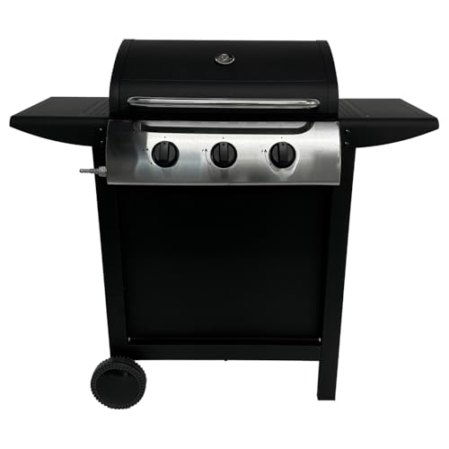 Barbecue Gaz Hawaï - 3 Brûleurs 8,4 kW Butane/Propane - 2 Tablettes - HAPPY GARDEN