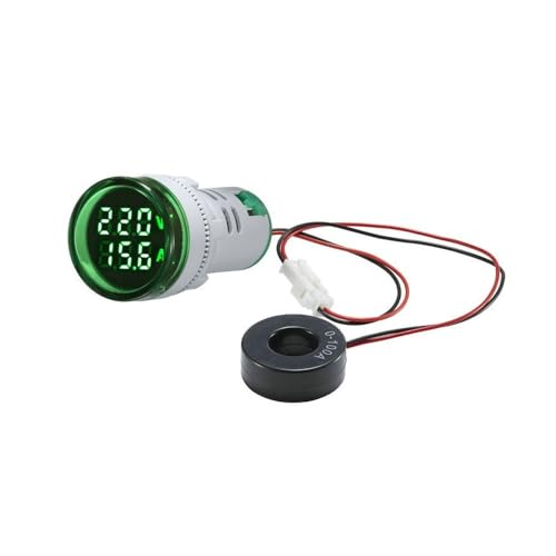 AC 50-500V 0-100A XNGA LED 110V 220V ddv dv eX^[ o(GREEN-Round)