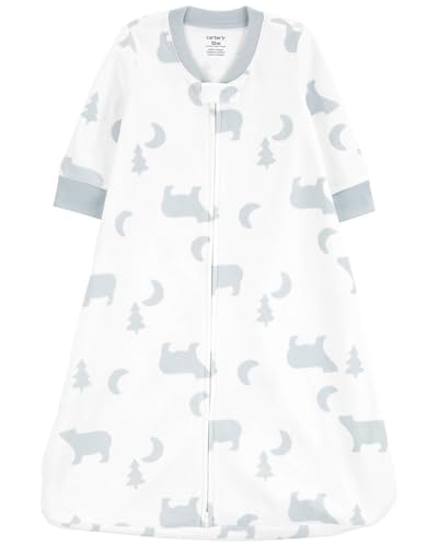 Image of Carter's Unisex Baby Sleep Bag, (White /Blue Woodland, 6-9 Months)