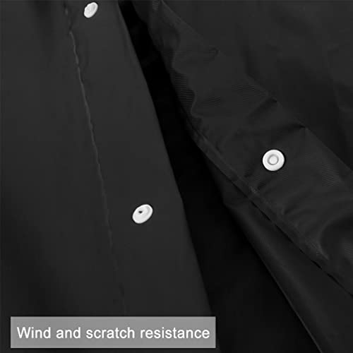Roctee 2 Pack Black Portable Rain Ponchos, Reusable Rain Jacket for Adults with Hood, Raincoats Outdoor XLarge, Rain Coat4