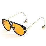 SODQW Oversized Aviator Sunglasses for Women With Earring Trendy Large Big 2025 Designer Shades Adjustable Temples