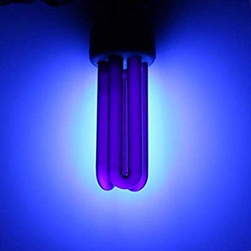 Phefop Bombilla de Luz UV de 40 W, Luz Negra Ultravioleta E27 con Longitud de Onda de 365 Nm para Detección de Fluorescencia y Verificación de Moneda (A)