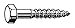 Hex Lag Screw, Galv, 5/8x3 L, PK25