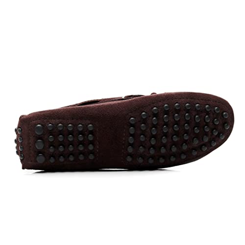 Image of ANUFER Women's Classic Suede Penny Loafers Comfort Handmade Slipper Moccasins