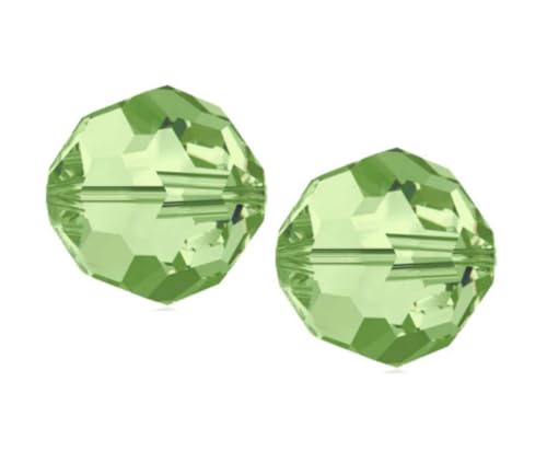 50pcs Adabele Austrian 6mm Faceted Loose Round Crystal Beads Peridot Green Compatible with 5000 Swarovski Crystals Preciosa SS2R-616