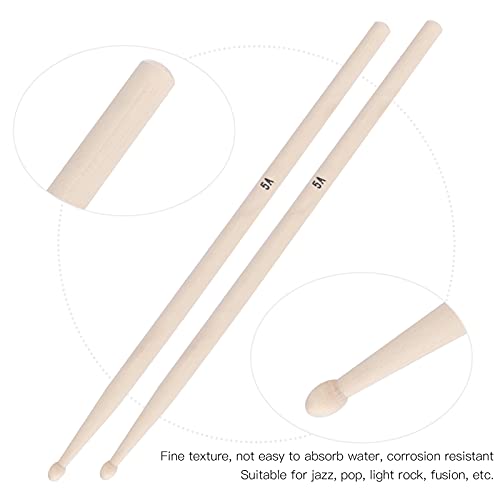 Baquetas, bateria muda Jazz Drum Sticks com viga de armazenamento para rock leve(M02769)