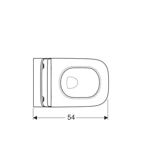 Geberit - Cuvette WC suspendue avec abattant - WC suspendu rimfree sans bride SMYLE caréné avec abattant frein de chute -