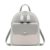 Women Fashion Teen Girls Backpack Mini Faux Leather Front Pocket Small Backpack Purse with Cute Bear by Lowprofile Gold