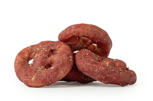HAPPET Leckereien für den Hund - Brezel mit Kaninchen - 4 Stück - Getreidefreie, leicht verdauliche Beißtiere mit Kaninchenfleisch und roher Haut - aromatische Snacks für Hunde aller Rassen