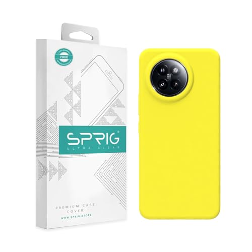 Image of SPRIG Compatible with Mi 14 Civi Premium SilkTone Back Cover Drop Tested Shock Proof Mobile Case for Men, Women, Boys and Girls with Camera Protection (Shining Yellow)