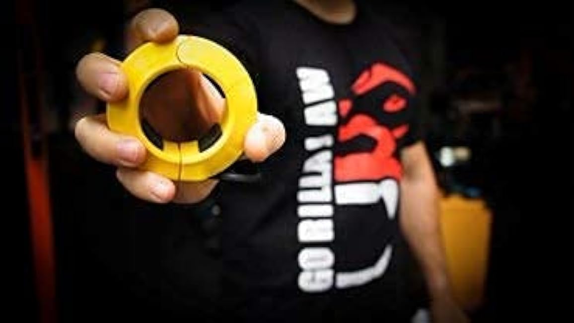 GorillaJaw? Olympic Barbell Clamps 2 inch Quick Release Pair of Locking 2 Pro Olympic Weight Bar Plates Nylon Locks Collar Clips for Workout Weightlifting Fitness Exercise Barbell Clamp Black/Black