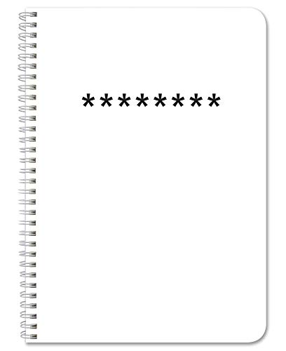 BookFactory Password Book Password Organizer Passwords KeeperJournal - 120 Pages - 5'' x 7'', Thick Translucent Cover, Wire-O Binding (Made in USA)