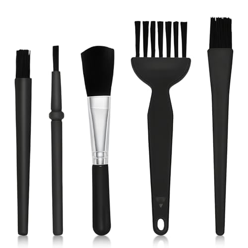 NYVOR 5-en-1 Pinceau Nettoyage Ordinateur, 4PCS Pinceau Antistatique Brosse de Nettoyage et 1PCS Brosse de Dépoussiérage, Mini Brosse Antistatique pour...
