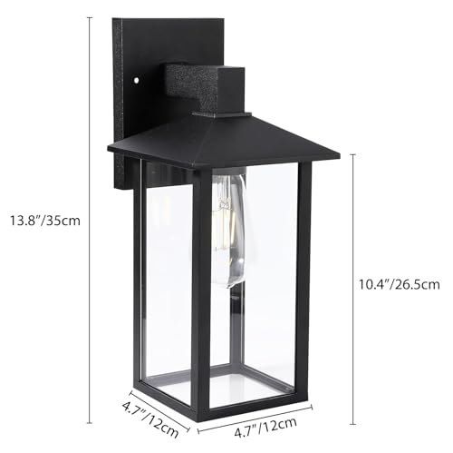 Applique murale extérieur noire E27 EBION en aluminium moderne IP44 - 5