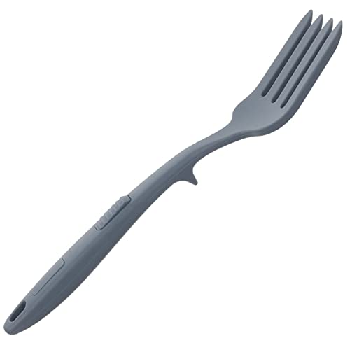 SHERCHPRY Silicone Flexible Fork Pasta Server Fork Spaghetti Fork Blending Fork Cooking Fork for Mixing Ingredients Mashes Food Whisks Eggs Blue
