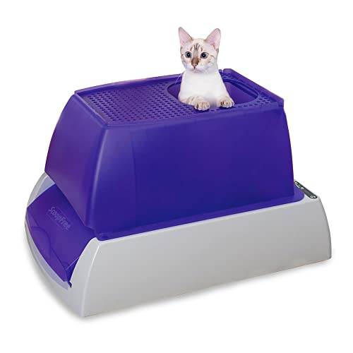 PetSafe ScoopFree Taupe Front-Entry Uncovered Ultra Self Cleaning Cat Litter Box - Hands Free Cleaning - Crystal Litter Absorbs Odor - Leak Proof Tray - Easy Cat Waste Disposal