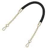 Cadena Para Bolso Bolso de repuesto cuero PU negro 60cm, correa mano con cadena, cinturón, correas for bolso hombro, accesorios desmontables asa for tejido DIY(Noir)