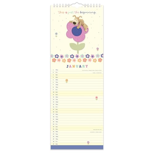 Boofle Slim Calendar 2026, Wall Calendars, Month To View, Family, Gift, Multicolour, 41 x 15 x 0.5cm - Image 2
