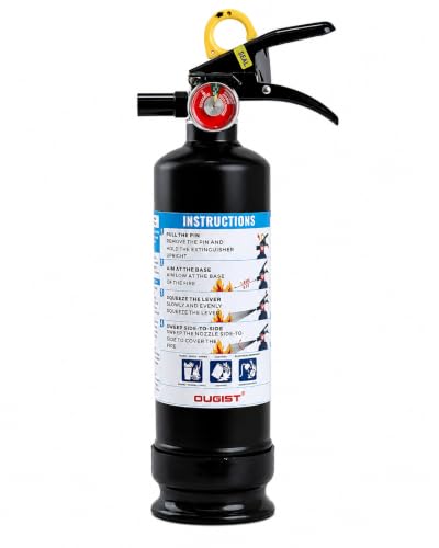 Ougist Car Fire Extinguisher 1-A:10-B:C FF1KG 2.5lb Dry Chemical 1 Pack