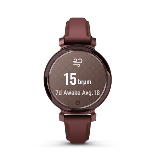 Image of Garmin Lily 2, Small and Stylish Smartwatch, Hidden Display, Patterned Lens, Up to 5 Days Battery Life, Mulberry