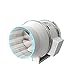 Wbudowany wentylator kanałowy 12-calowy wzmacniacz wentylacyjny Cicha wentylacja Wentylator wyciągowy Wentylatory wyciągowe HVAC 1030 CFM Dmuchawa wentylacyjna do namiotu na poddasze (Color : B)