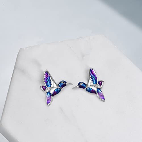 Yfn Hummingbird Bird Stud Earrings Sterling Silver Hummingbird Jewelry Gift For Women Girls #TOP4