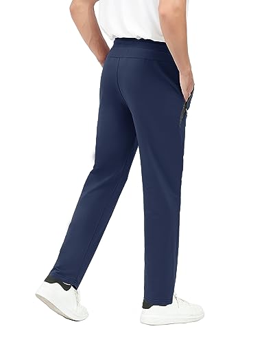 cioiniei Joggers for Men UK Running Gym Breathable Casual Mens Tracksuit Bottoms Adult Sports Sweatpants Training Jogging Trousers Navy L - Image 3