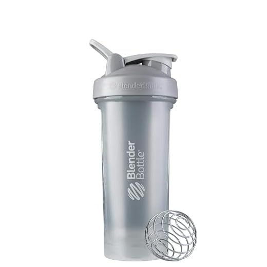 BlenderBottle Classic V2 Shaker Bottle Perfect for Protein Shakes and Pre Workout, 28-Ounce, Pebble Grey