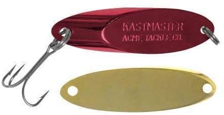 Acme Kastmaster Fishing Lure, Gold Neon Red, 1/12 Oz. #TOP2