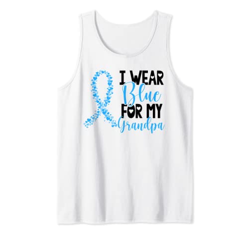 I Wear Blue For My Grandpa Colon Cancer Awareness Support Tank Top