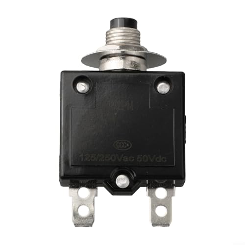 Disyuntor de botón térmico de 20 amperios, 50 V CC, 250 V CA, reinicio para protección contra sobrecarga en exprimidores, máquinas expendedoras y cerraduras electrónicas (30 A)