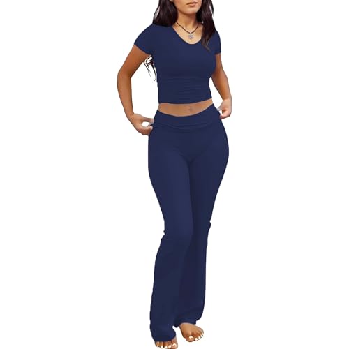 chicyes Lounge Sets for Women 2 Piece Foldover...