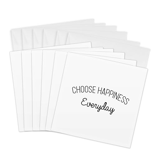 Cartes de vœux Choose Happiness au quotidien pour votre correspondance créative 3dRose