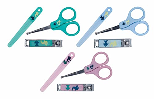 Nuby - Juego de cortaúñas para bebés - Elementos seguros para el cuidado personal - Cuidado de uñas