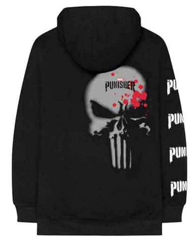 Veste à capuche Marvel Comics Punisher sweat noir à motif imprimé - 2