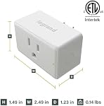 Legrand Radiant® Wi-Fi Matter Smart Plug 15A, Effortless Setup, Enhanced Compatibility with Apple HomeKit, Google Home, Alexa & SmartThings, Easy Wi-Fi Connectivity with Matter, WWMP10 Pack of 1