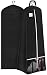 SLEEPING LAMB 72" Bridal Wedding Gown Dress Garment Bag 15" Gusseted Garment Cover Shoe Pockets Travel Garment Storage Bag for Prom, Evening Gowns, Black