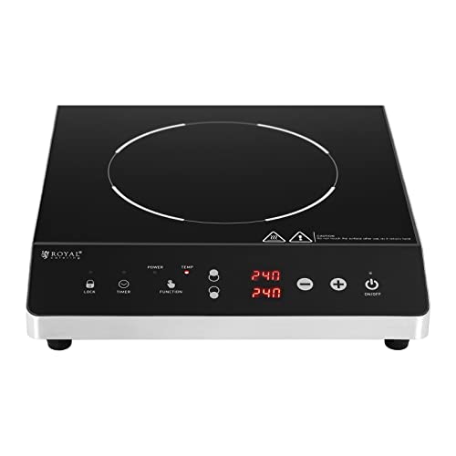 Royal Catering RCIC-1800P6 Inductiekookplaat - 2 x 22 cm - 60 tot 240 ° C - timer Tot 3.500 W LED display Inductie… - Afbeelding 3