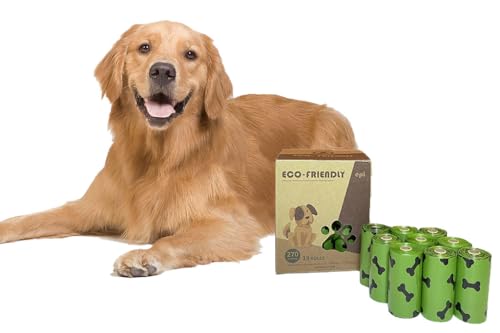 Image of Compostable Dog Poop Bags, Earth-Friendly 9x13 Inches Pack of 270 Rolls, 100% Leak Proof and Extra-Thick