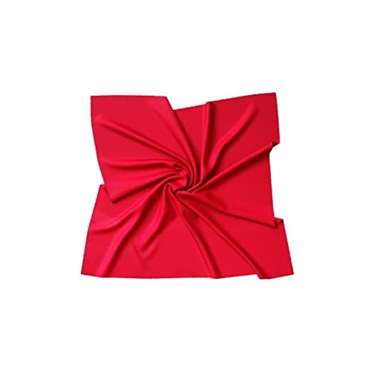 PB Pietro Baldini Pañuelos de seda para mujer - Pañuelos bandanas en 100% seda natural unicolor - 55 x 55 cm - Rojo
