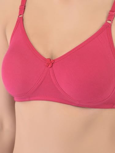 Image of Softline Women's Cotton Rich Wire-Free Non-Padded Encircled Support Bra Combo | Seamless, Breathable & Soft Fabric | Full Coverage & Everyday Comfort (Pack of 2)