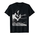 Led Zeppelin Guitarist Jimmy Page in 1970 T-Shirt, Men, Black, Large