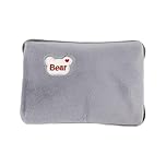 Borsa Acqua Calda Elettrica in Peluche Morbido, Riscaldamento Rapido e Mantenimento Calore, Ideale per Scaldamani e Scaldapiedi, Dolori Mestruali e Muscolari, Uso in Casa, Ufficio o Viaggi