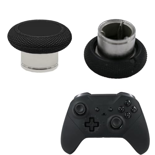 Image of 2 Pcs Metal Short Thumbsticks Replacement for Xbox Elite Series 2 Controllers,Short Concave Magnetic Analog Joysticks for Xbox Elite Series 2 Core Standard Height Thumbsticks(Black)