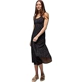 Prana Women's Lata Beach Dress, Black Springtime, Small